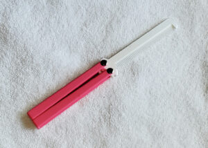 Pink Handle, White silk comb