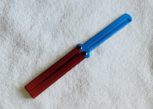 Red Handle, Light Blue Comb