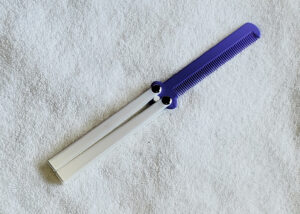 Silk White Handle, Purple Comb